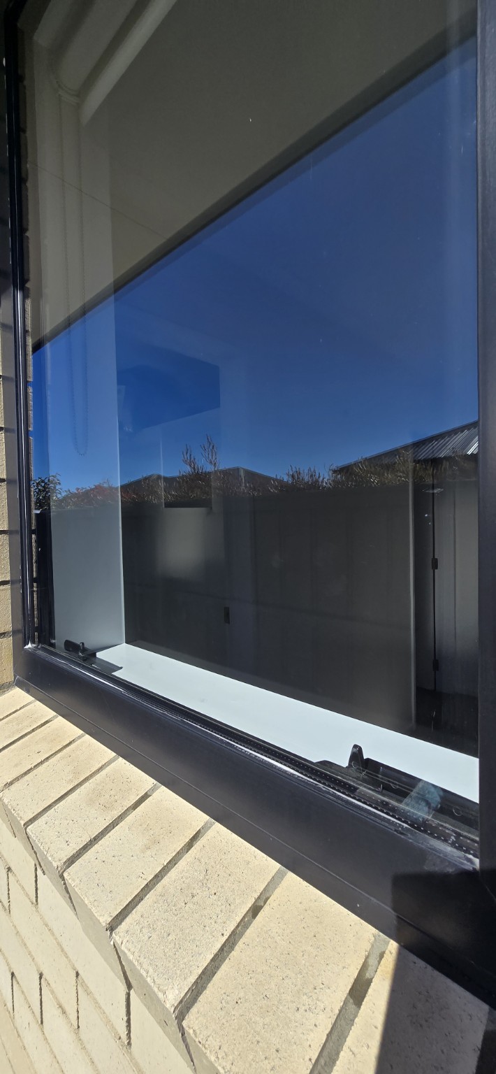 Clear window after professional cleaning